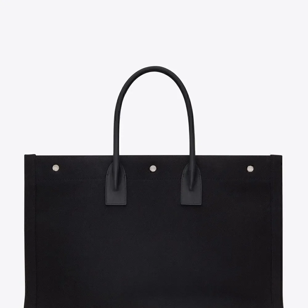 Saint Laurent Rive Gauche black and white tote bag purse brand new never used!